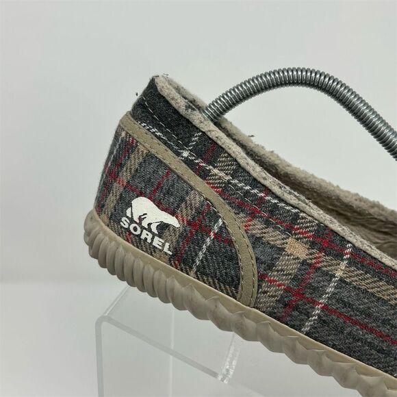 Sorel Men\'s Dude Moc Slippers Blue, Red and Gray Plaid Size 11 Casual Slip-On main image 10